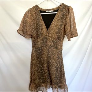 Snake skin printed dress